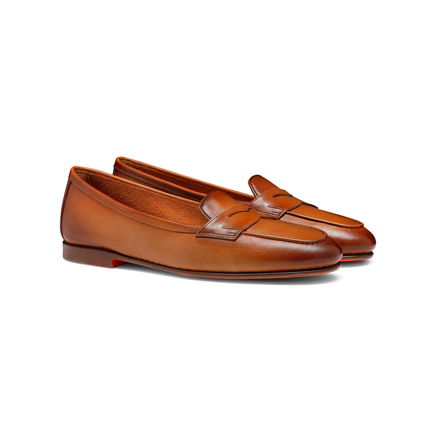 Women's light brown leather Carla loafer - 3