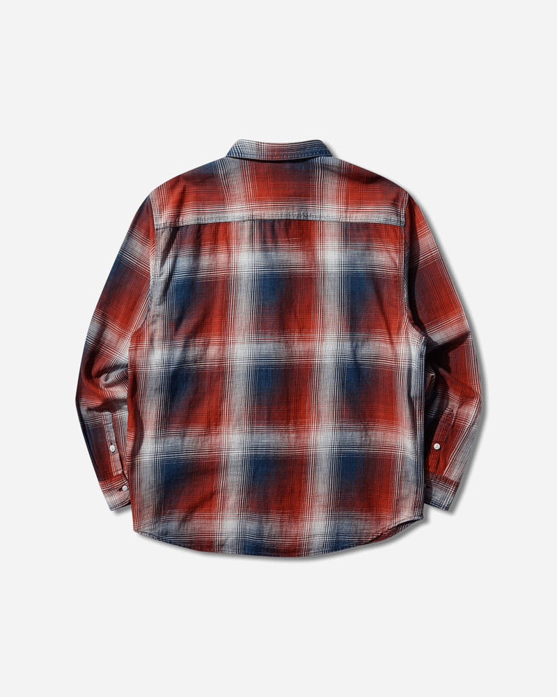 Vans Men's Indigo Plaid Longsleeve Shirt Racing Red outlook