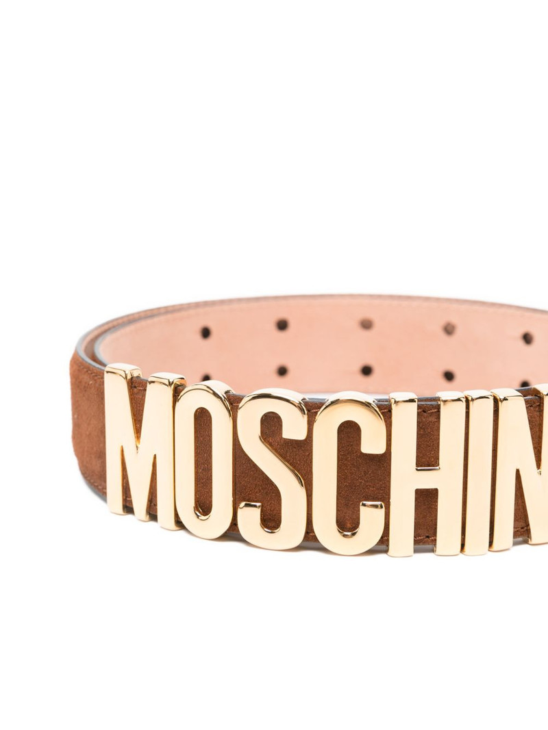 logo-plaque leather belt 3