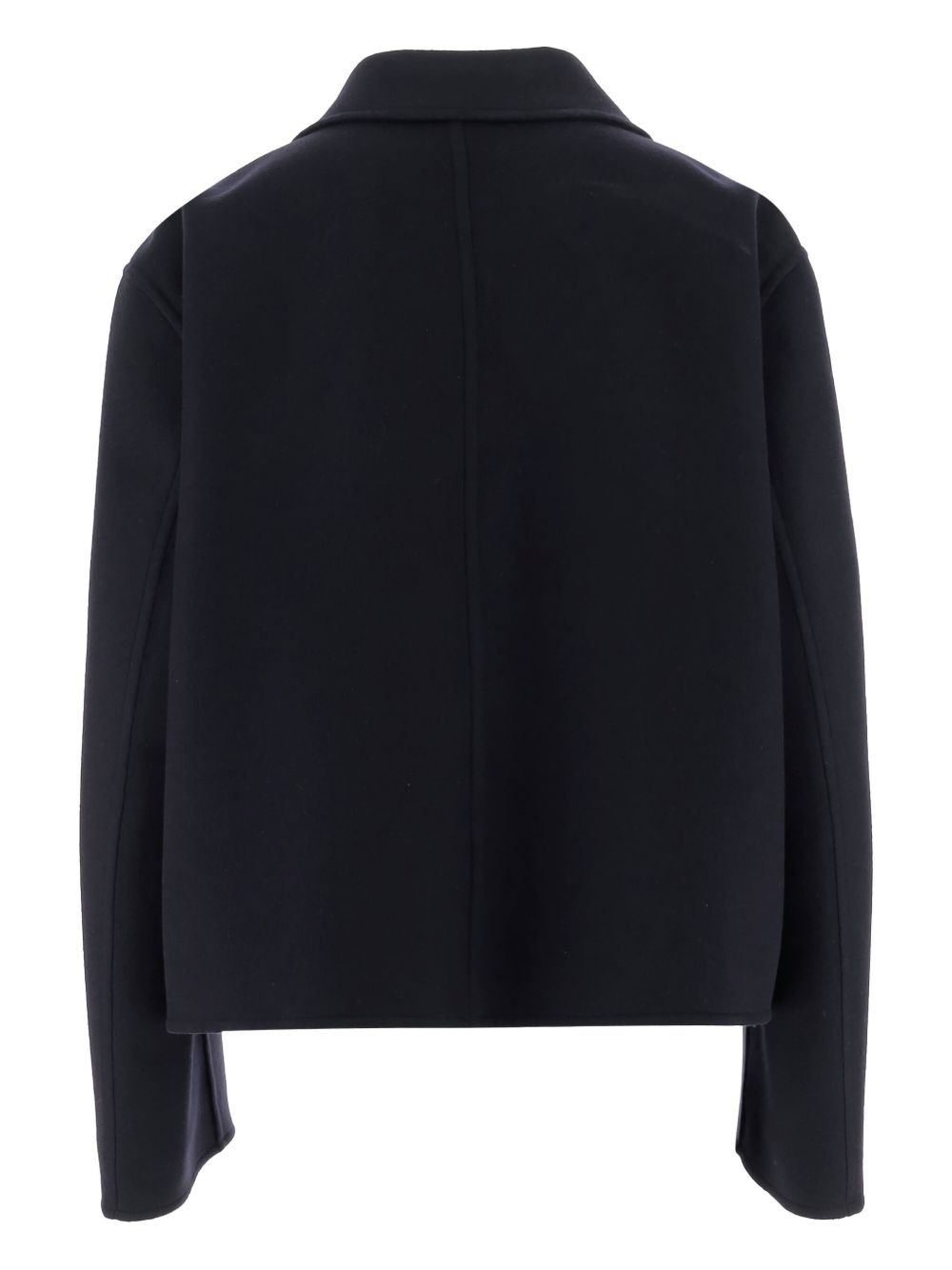 button-fastening wool coat - 2