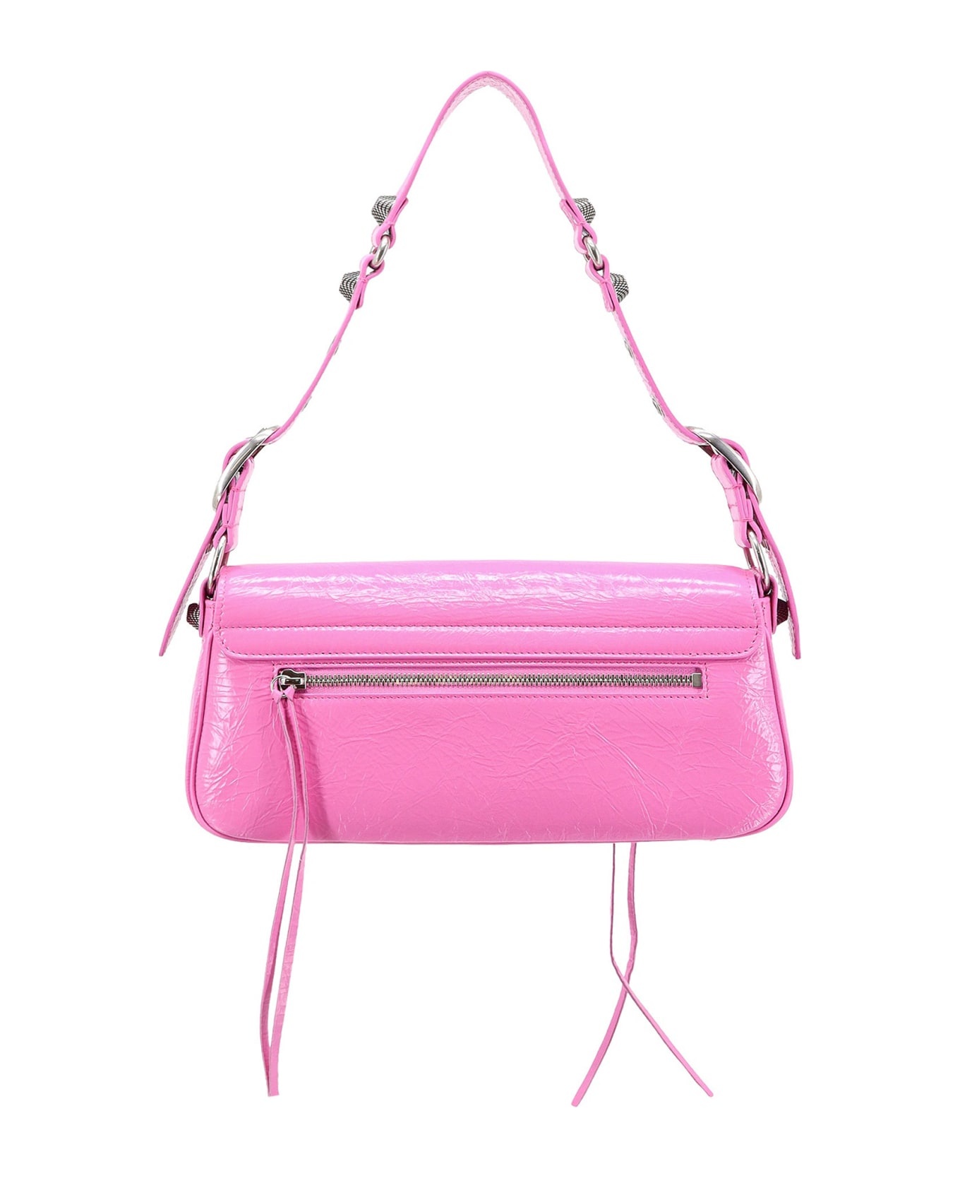 Fuchsia Leather Small Le Cagole Sling Shoulder Bag - 2