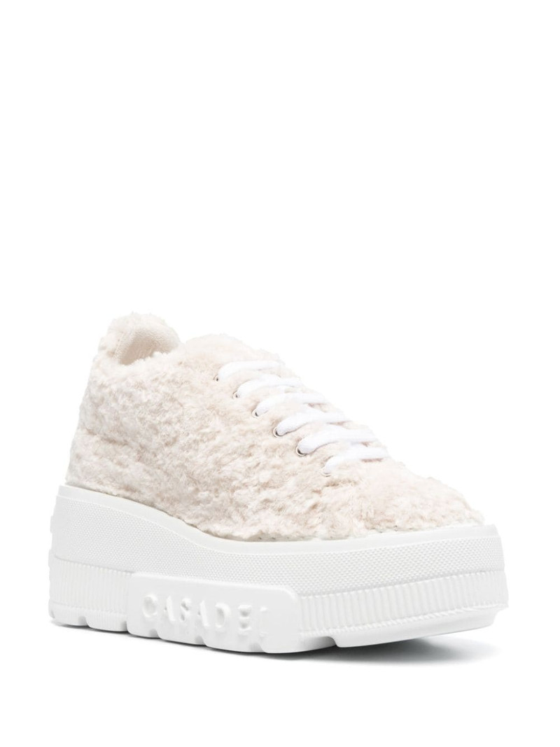 CASADEI 80mm low-top fleece sneakers outlook