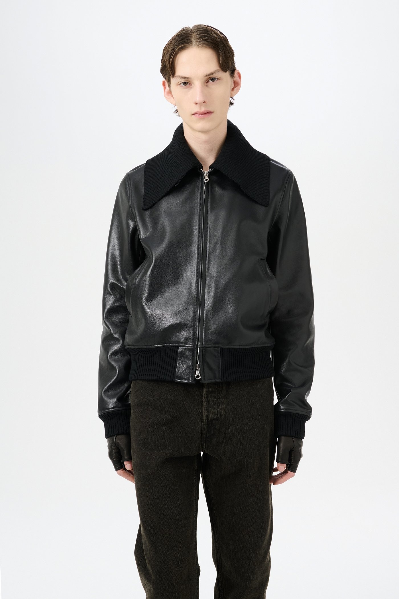 Pharos Bomber Malleable Black Bull Hide - 2