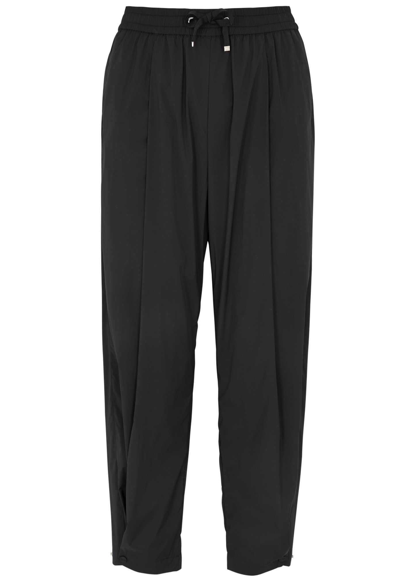 Cropped tapered nylon trousers - 1