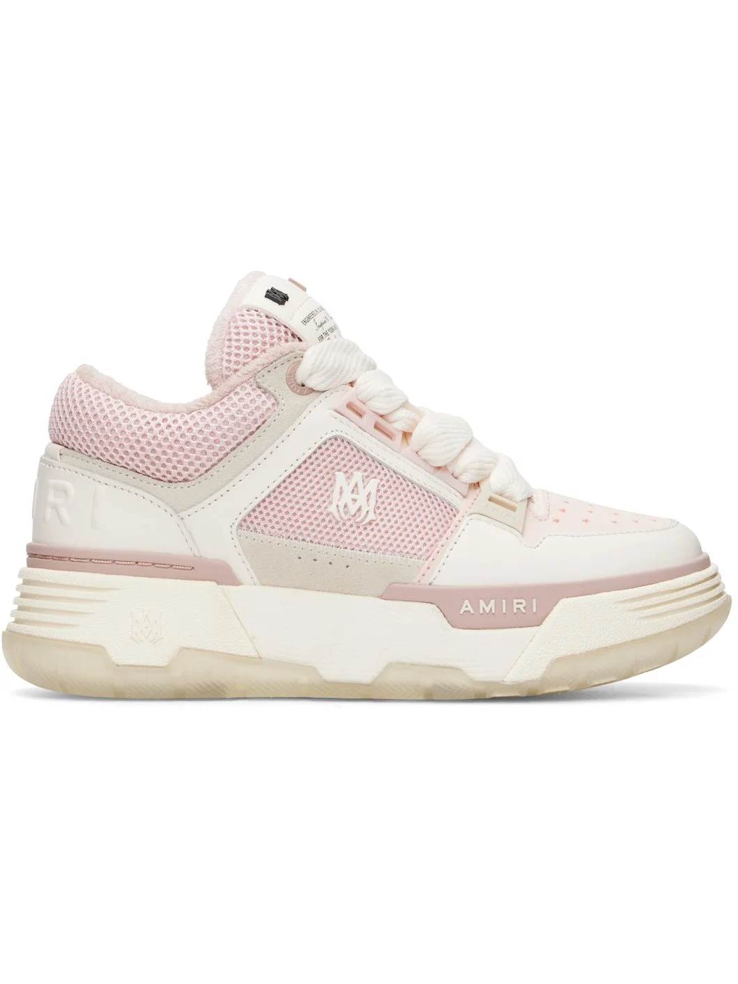 White & Pink MA-1 Sneakers - 1