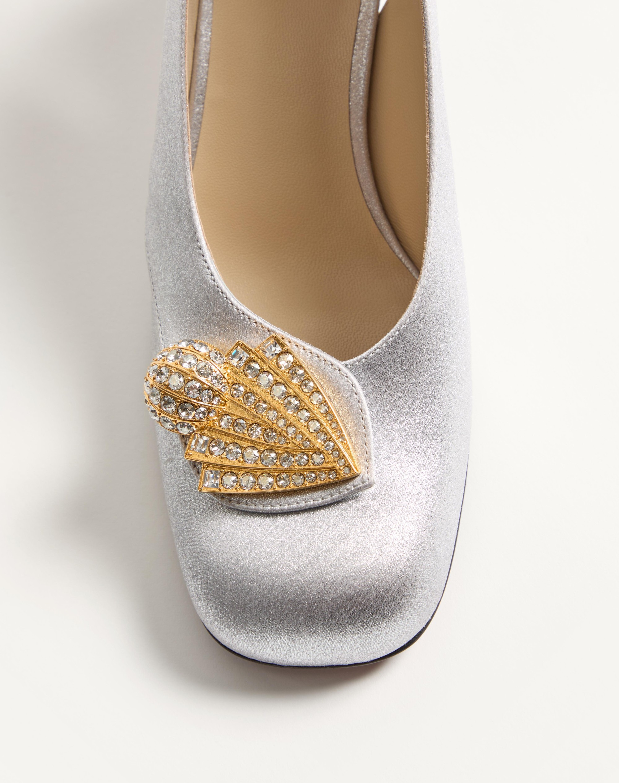 ADAMANTINE SLINGBACK PUMPS IN GLITTER FABRIC 60MM - 6