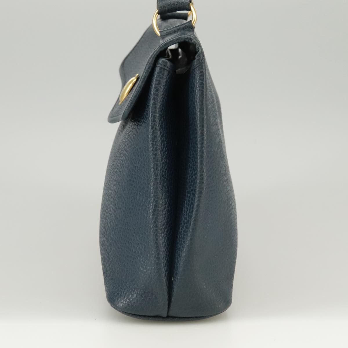 DIOR Hand Bag Leather Navy Gold - 3