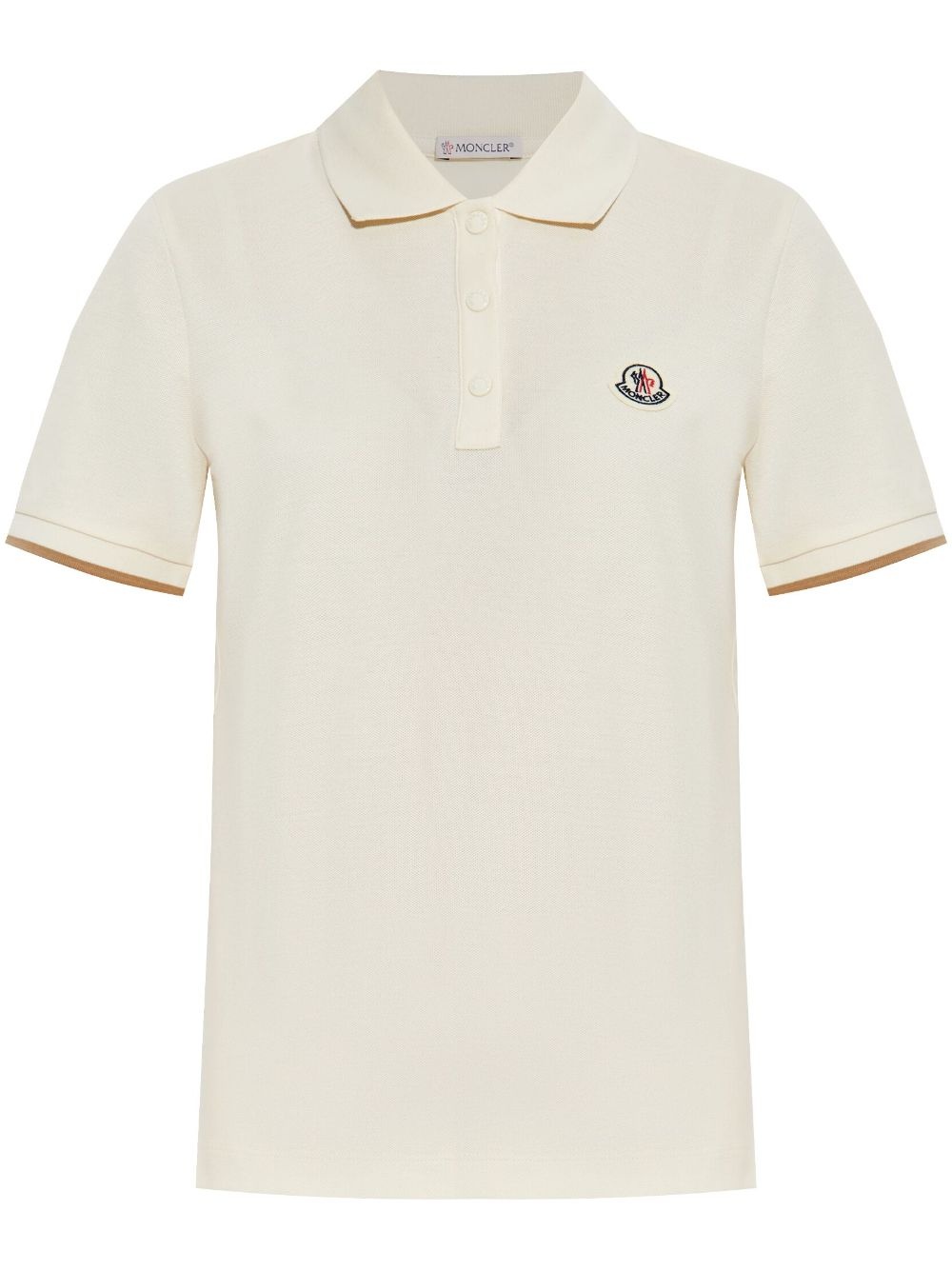 logo-patch polo shirt - 1