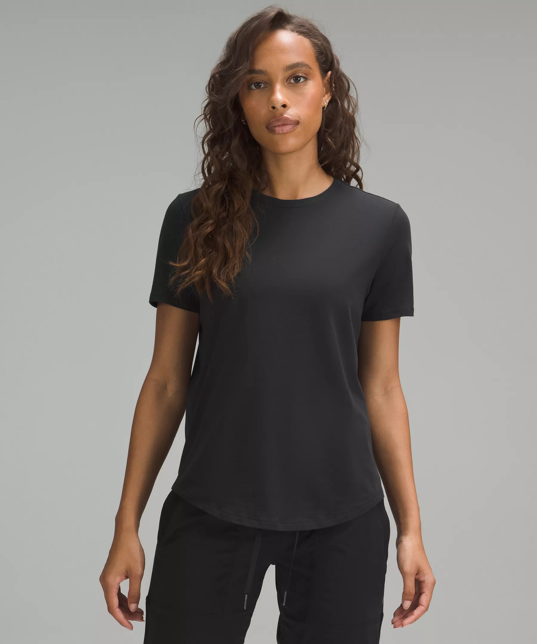 Love Curved-Hem Crewneck T-Shirt - 1