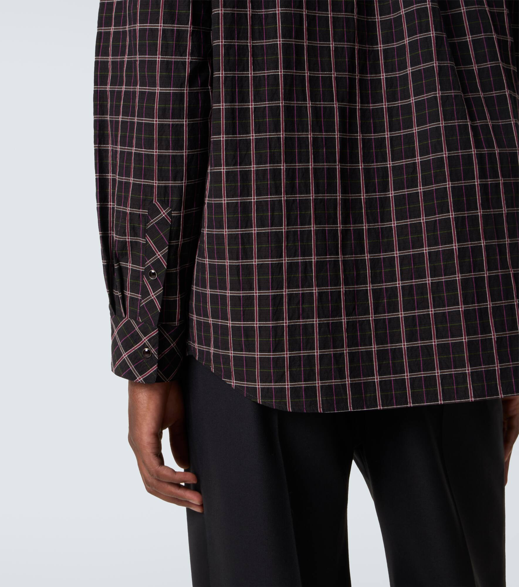Checked cotton shirt - 7