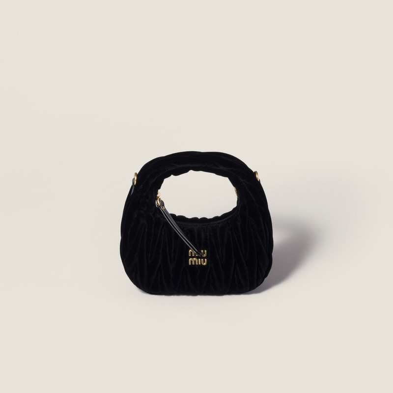 Wander matelassé velvet mini-bag 1
