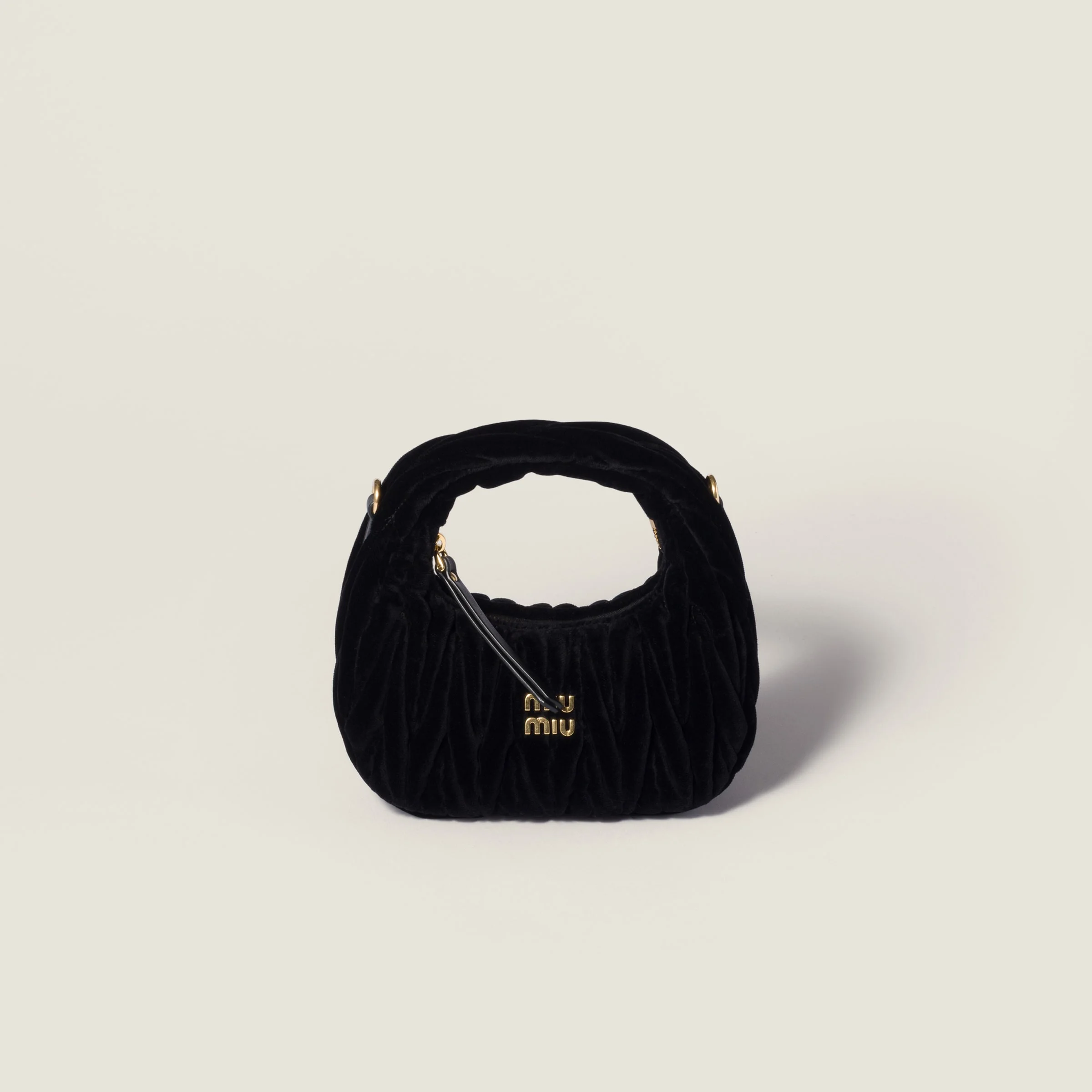 Wander matelassé velvet mini-bag - 1