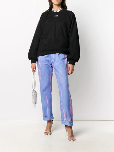 MSGM tulle sleeves sweatshirt outlook