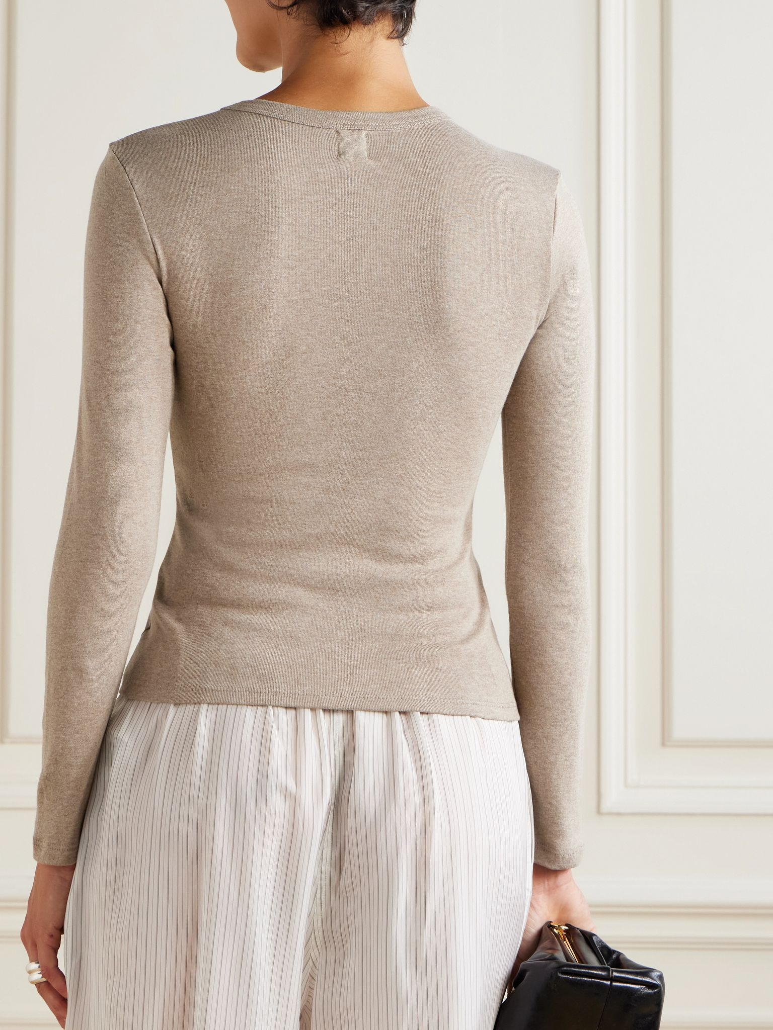 Nando cotton-jersey T-shirt Beige - 4