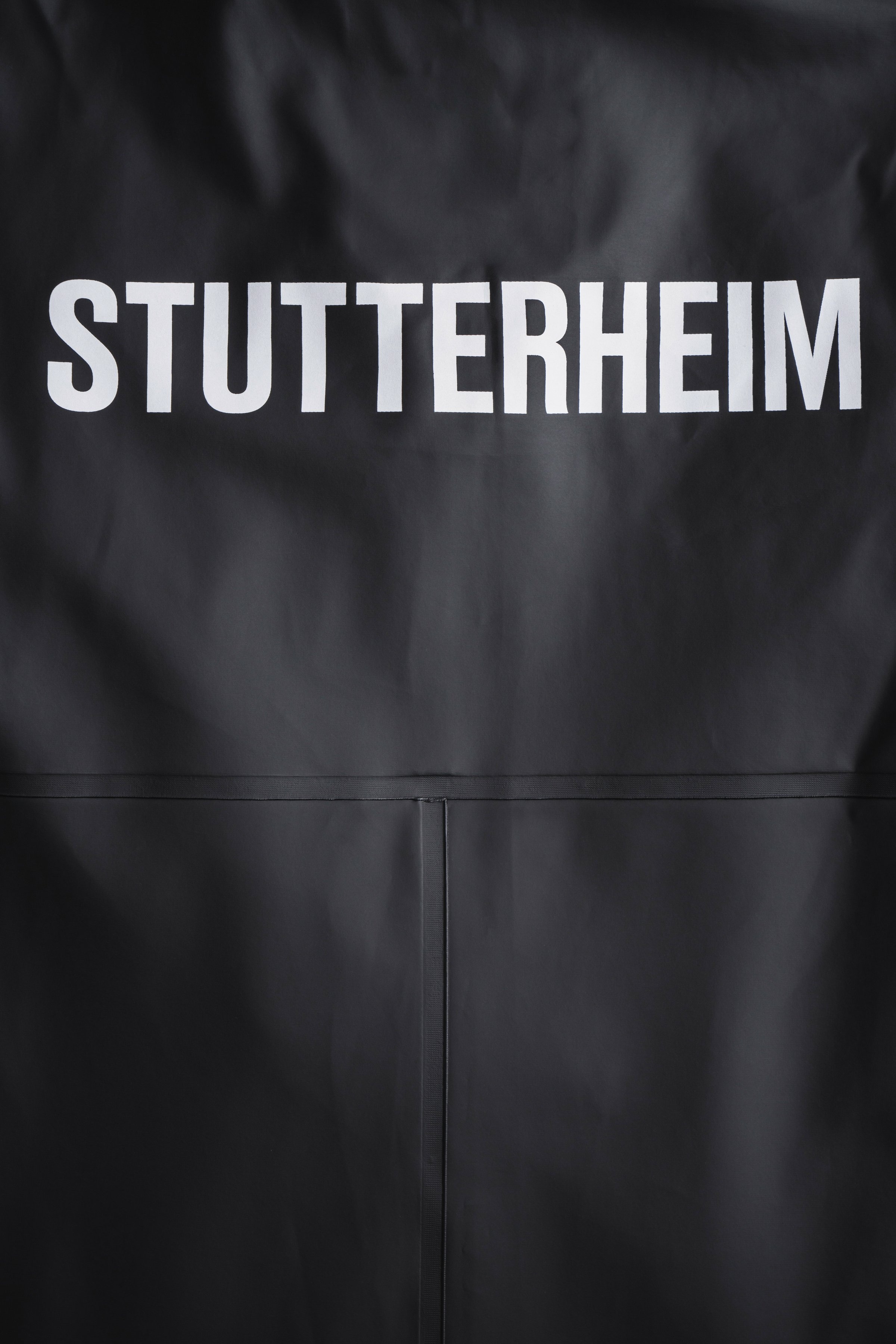 Stockholm Long Print Raincoat Black - 10