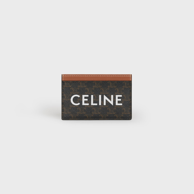 Card holder in Triomphe canvas with Celine Print 1