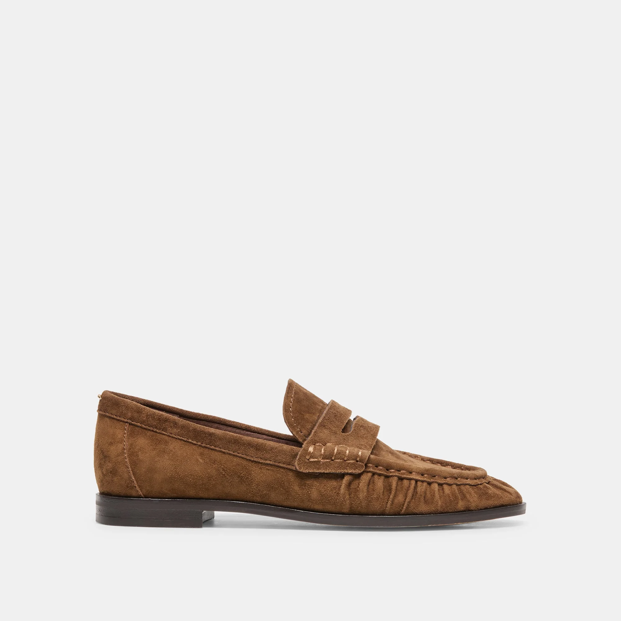 BAXEN LOAFERS CHESTNUT SUEDE - 1