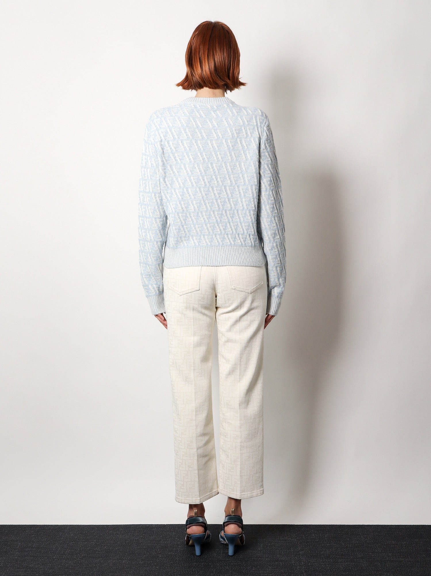 Fendi Ff Wool And Cashmere Crop Sweater - 4