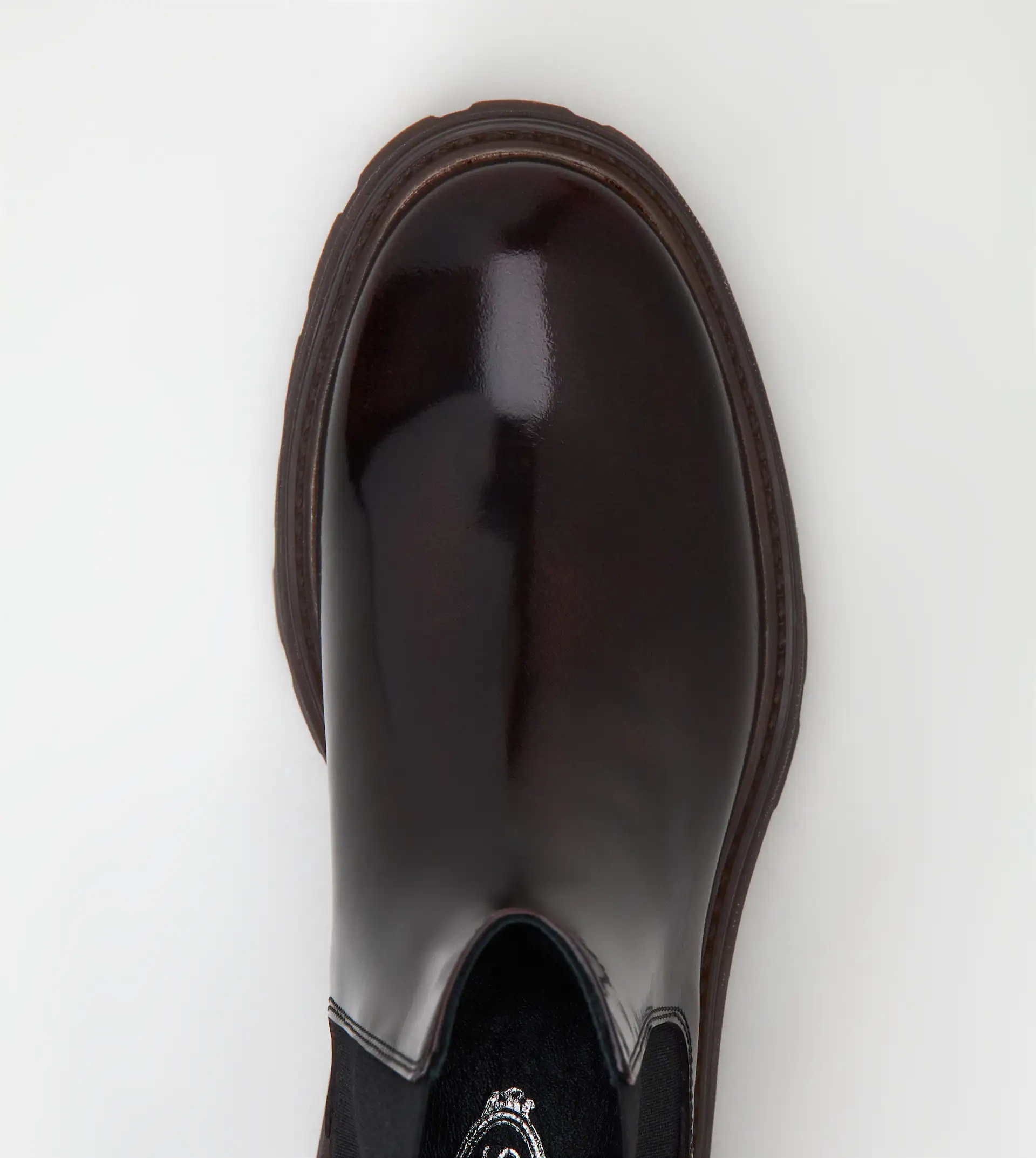 ANKLE BOOTS IN LEATHER - BURGUNDY - 5