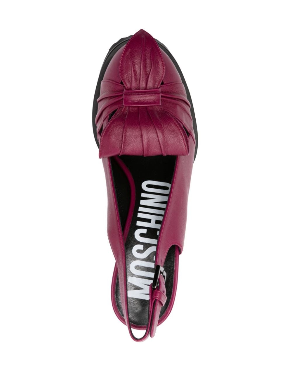 130mm leather slingback pumps - 4