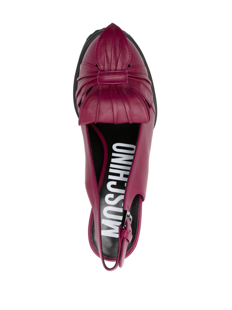 130mm leather slingback pumps 4