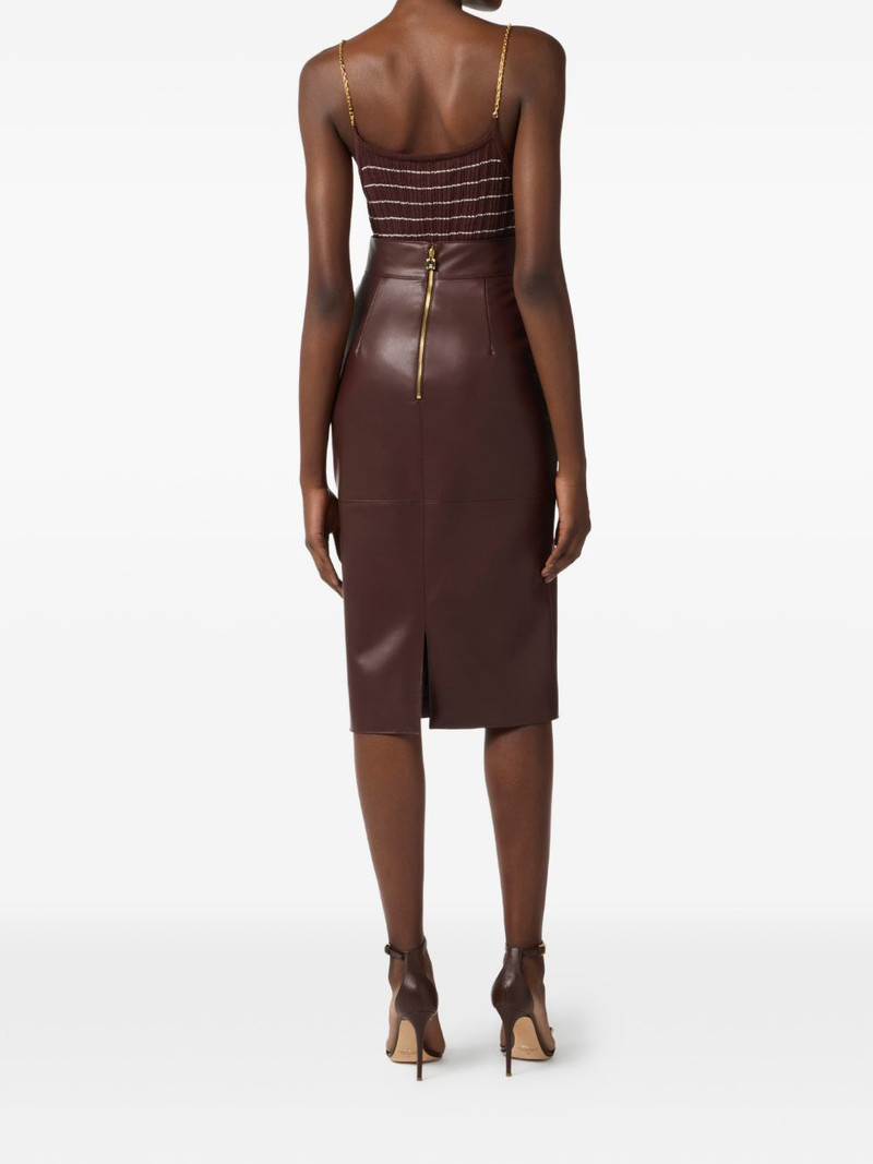 logo-belt midi skirt 4