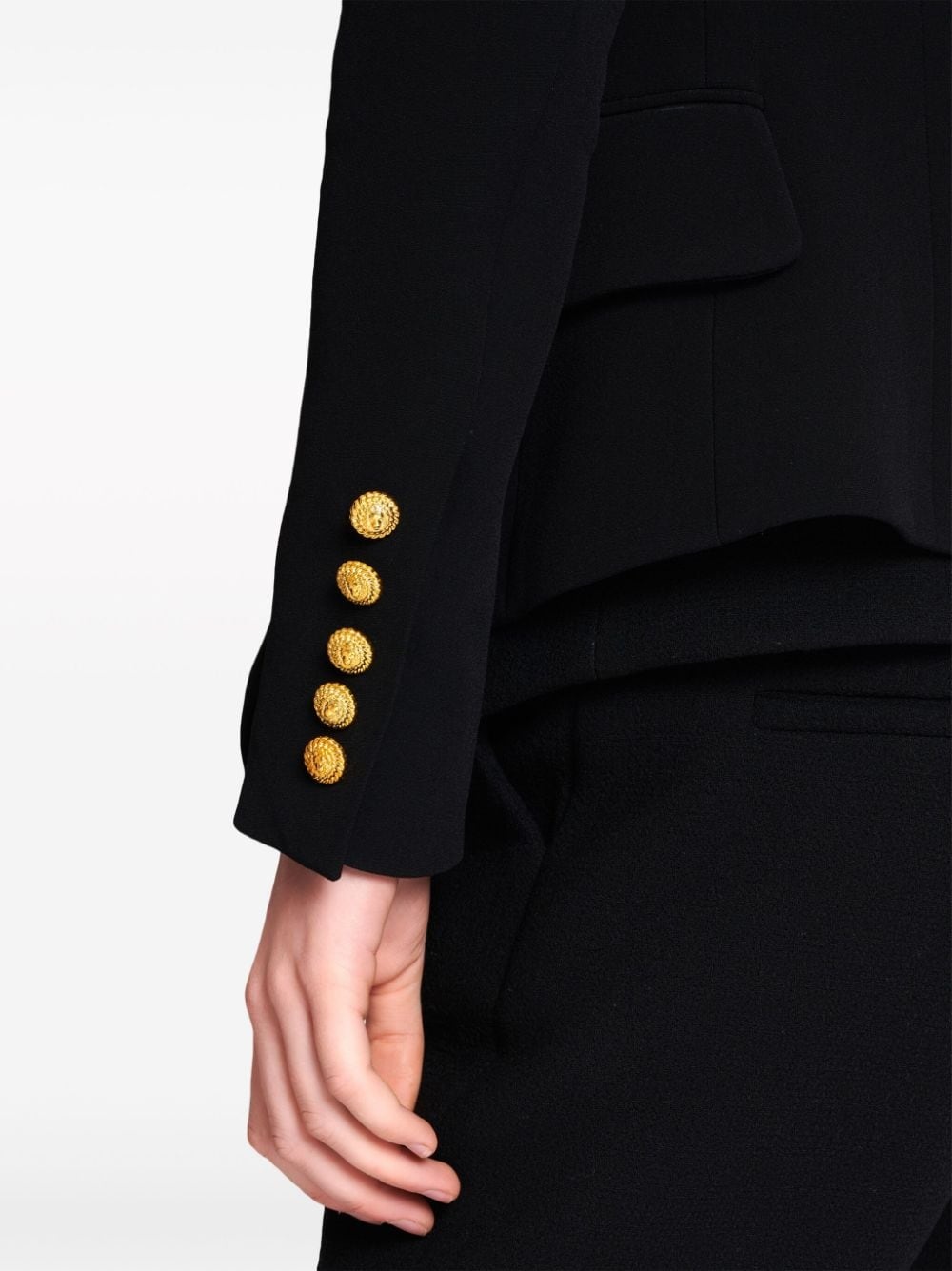 satin-lapel single-breasted blazer - 7