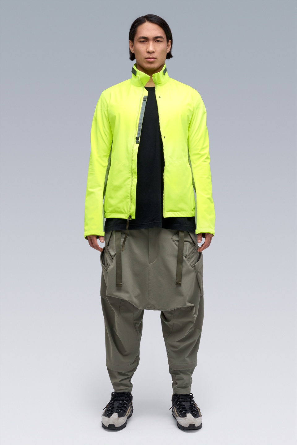 J69-HY Hybrid Construction 2.5L / 2L Stretch Gore-Tex Jacket Hi-Vis Yellow/Gray - 1