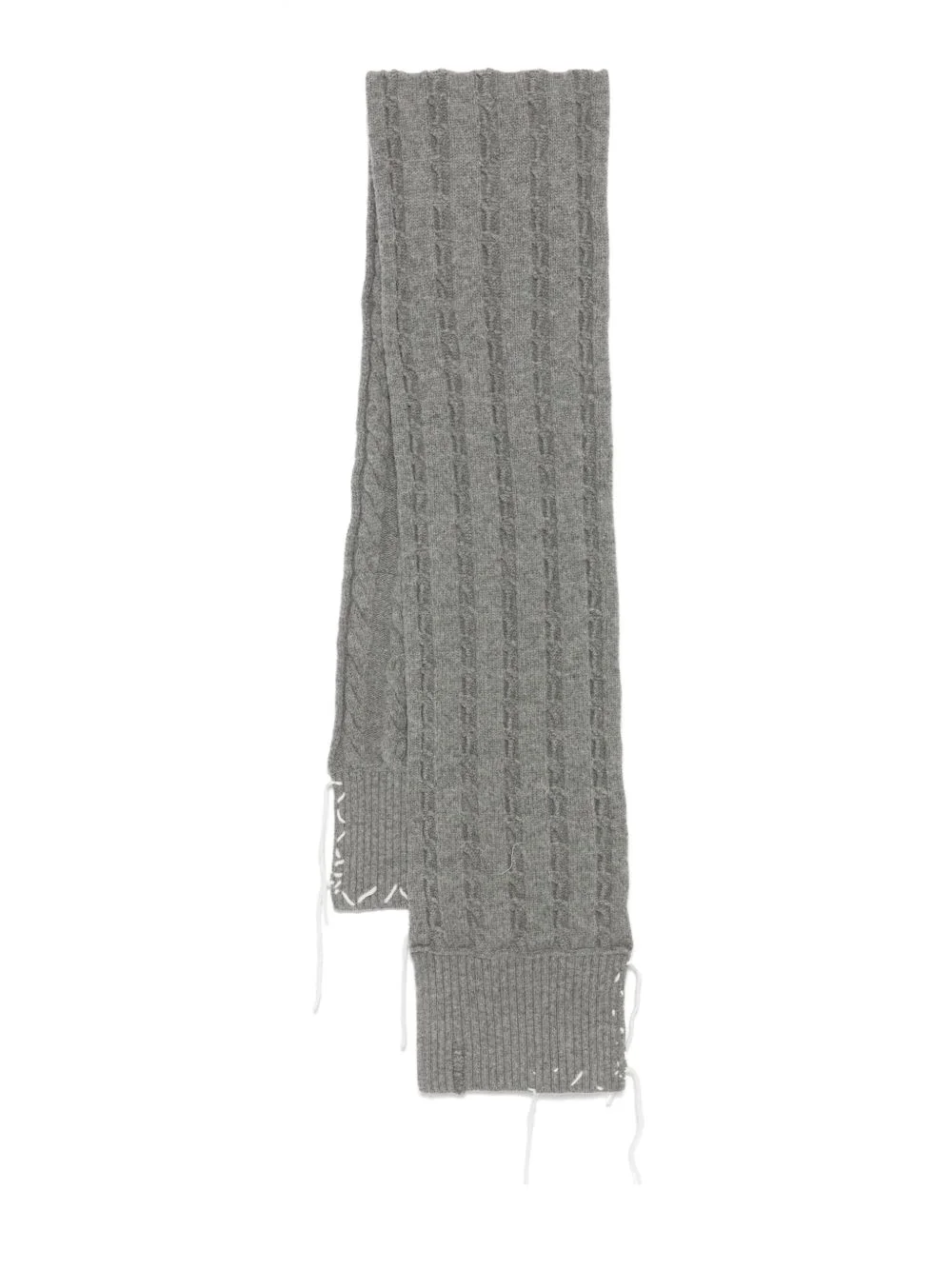 cable-knit stitching-detail scarf - 1
