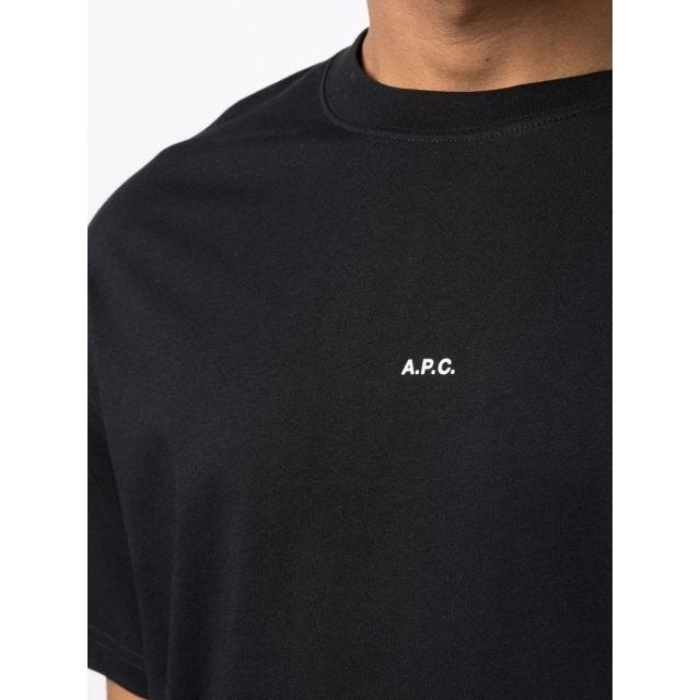 Black T-shirt with logo print - 5