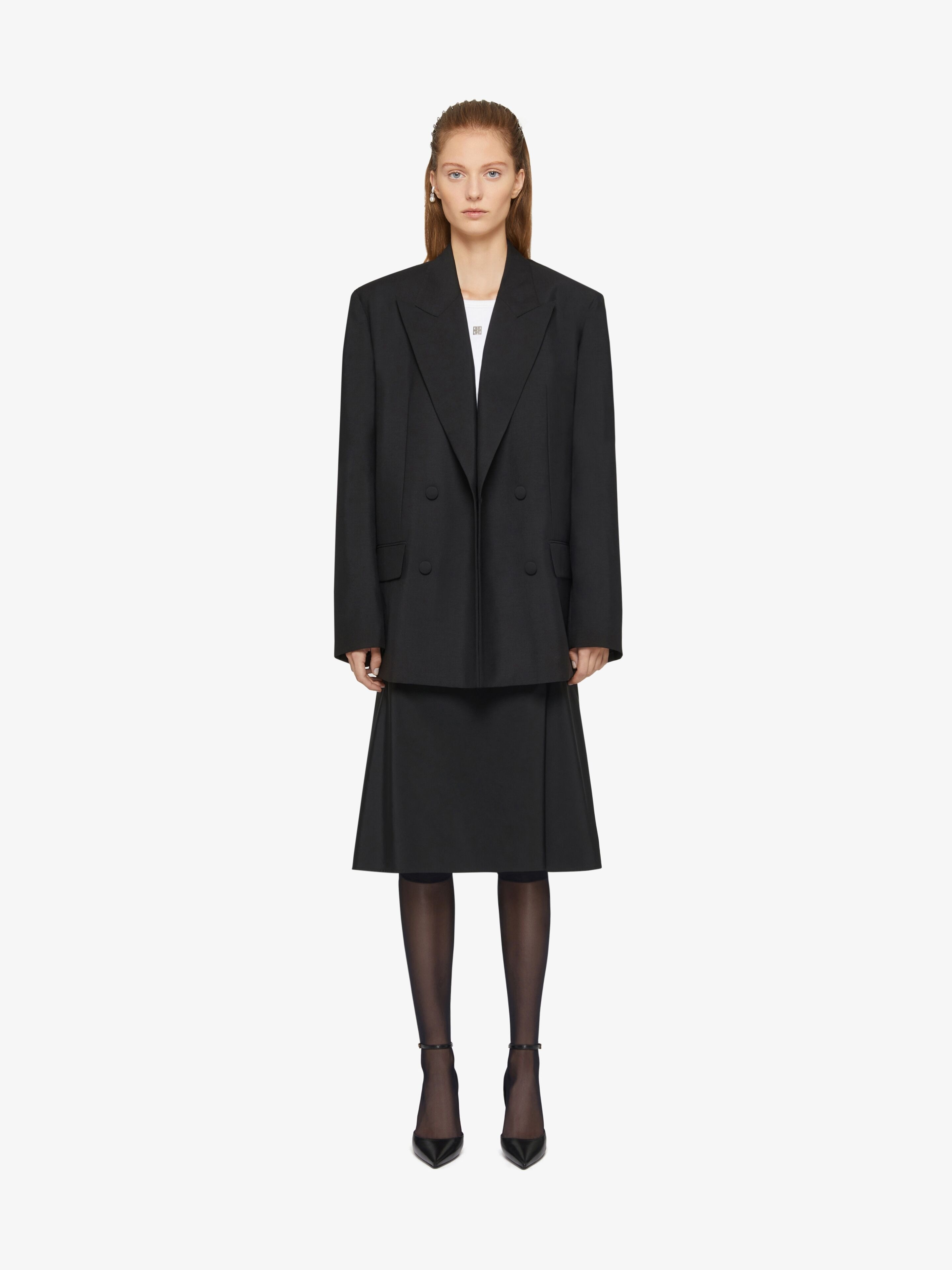ジャケット Givenchy Oversized double breasted jacket Givenchy OVERSIZED DOUBLE BREASTED JACKET IN WOOL AND MOHAIR