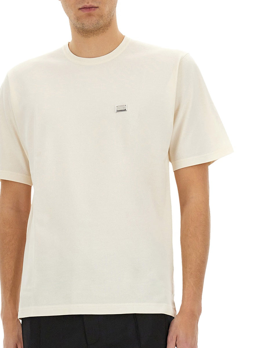 Cotton T-Shirt With Plaque - 4