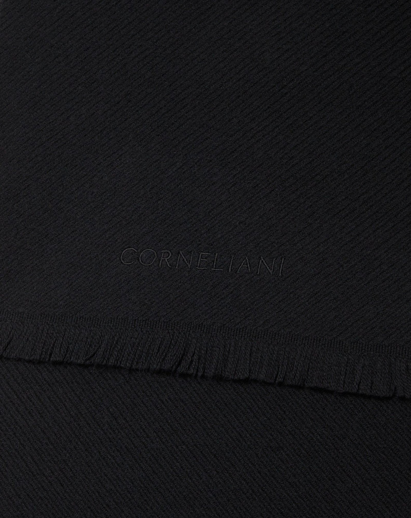 Black pure wool scarf 3