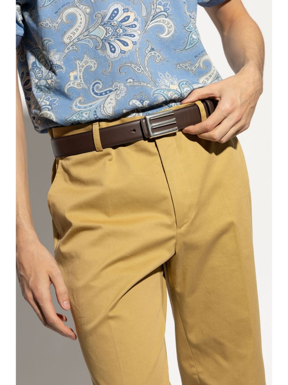 logo-buckle belt - 2