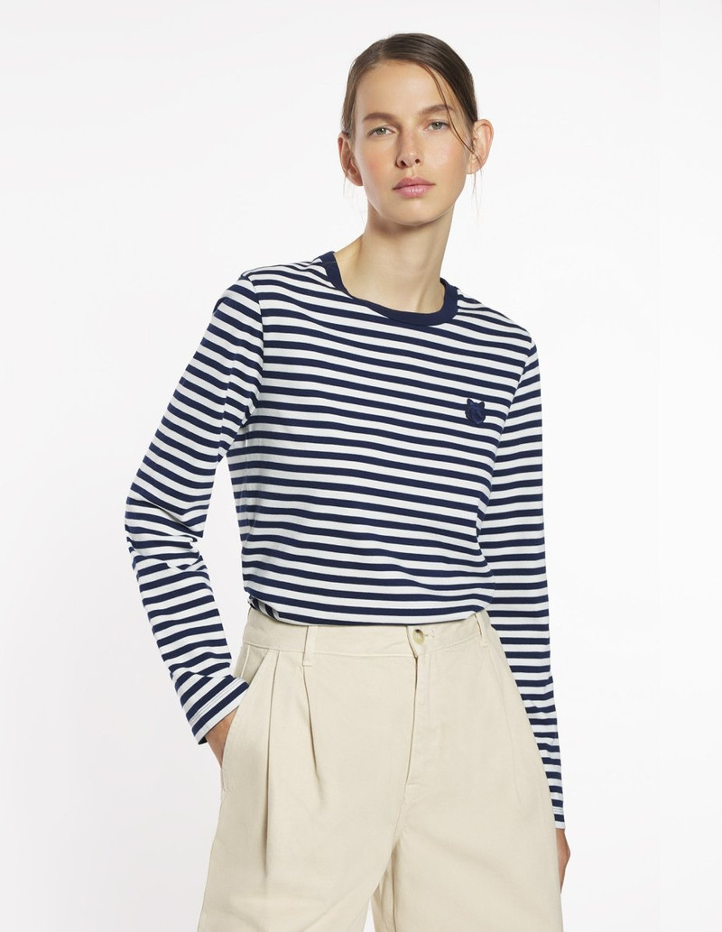 BOLD FOX HEAD PATCH MULTI STRIPES REGULAR LS TEE-SHIRT 4