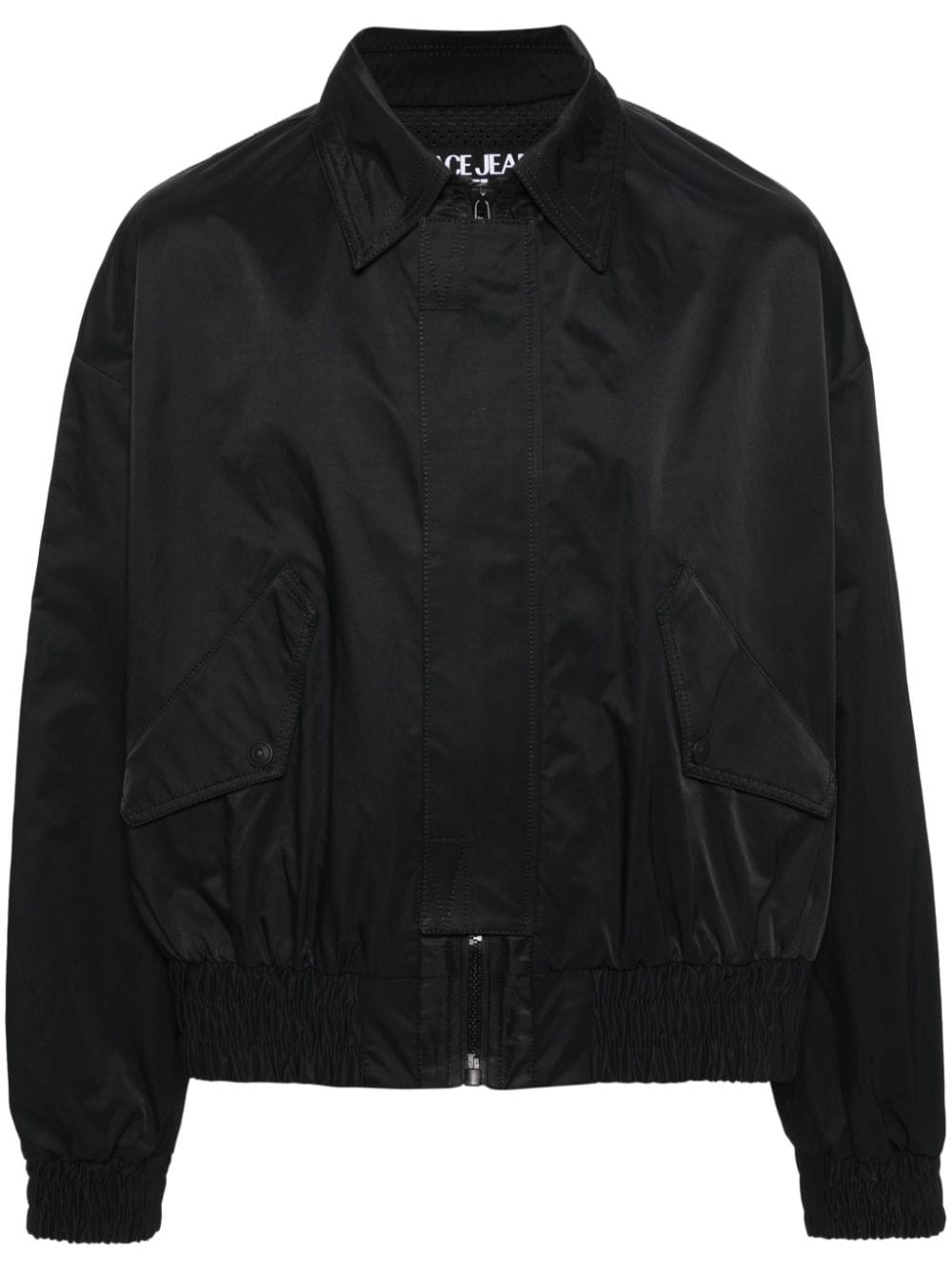 logo-patch bomber jacket - 1