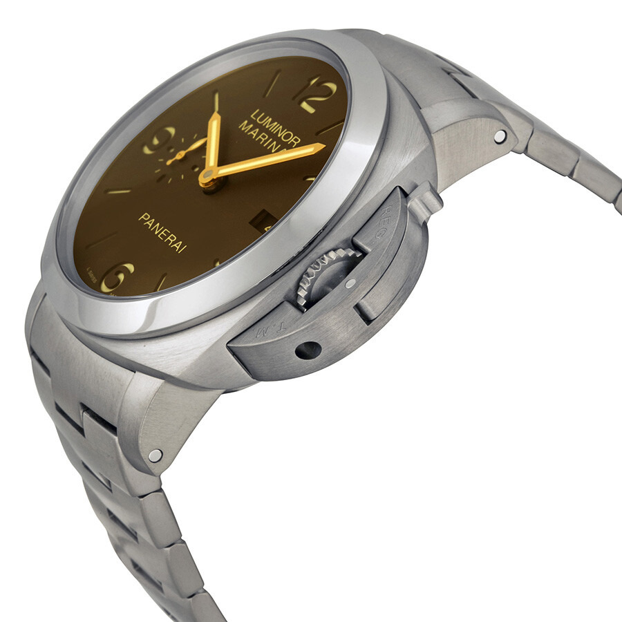 Pre-owned Panerai Luminor Marina Brown Dial Men's Watch PAM00352 - 2
