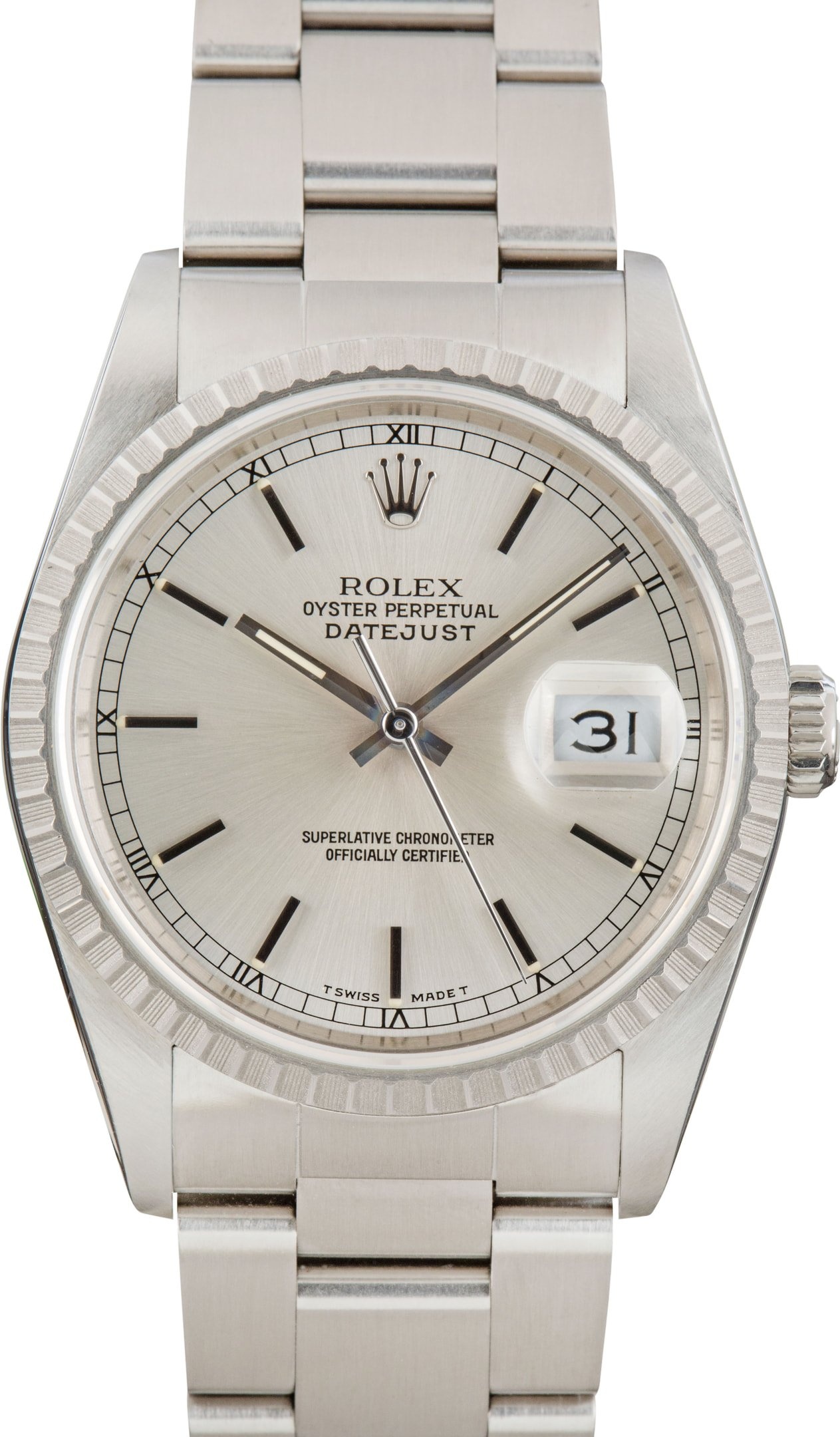 Rolex Datejust Ref 16220 Silver Dial - 1
