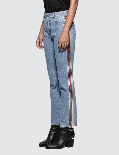 MSGM RIBBED MSGM LOGO LIGHT BLUE WASHED JEANS outlook