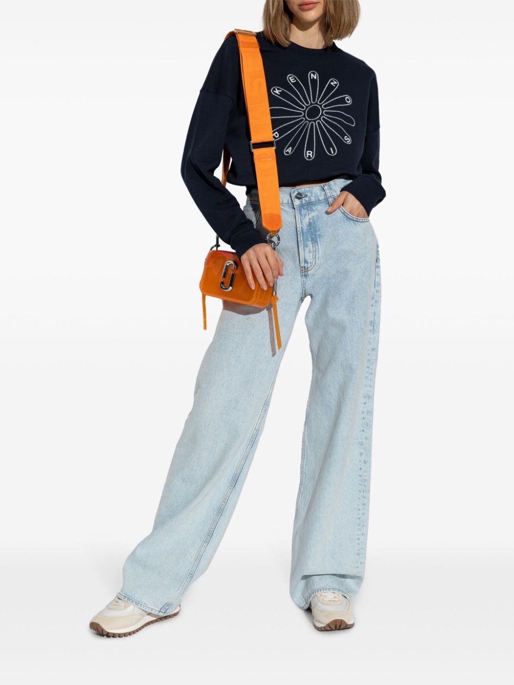 embroidered-logo cotton sweatshirt - 2