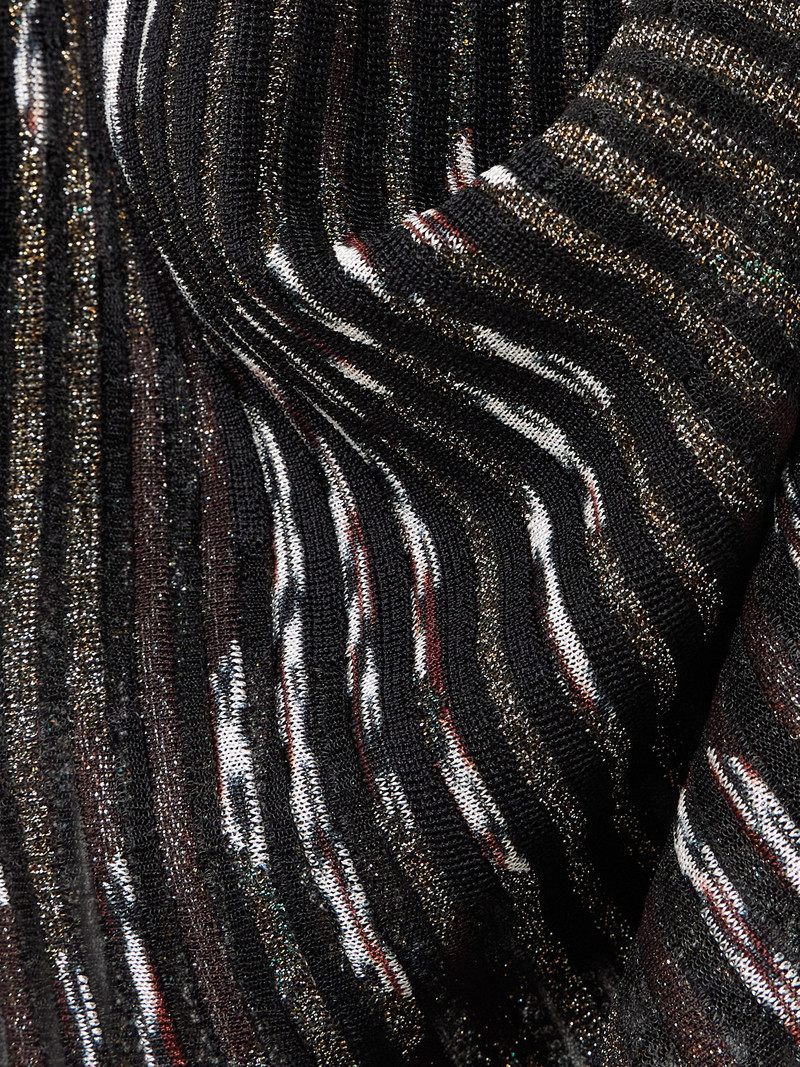 Striped Metallic Jacquard-knit Maxi Skirt 4