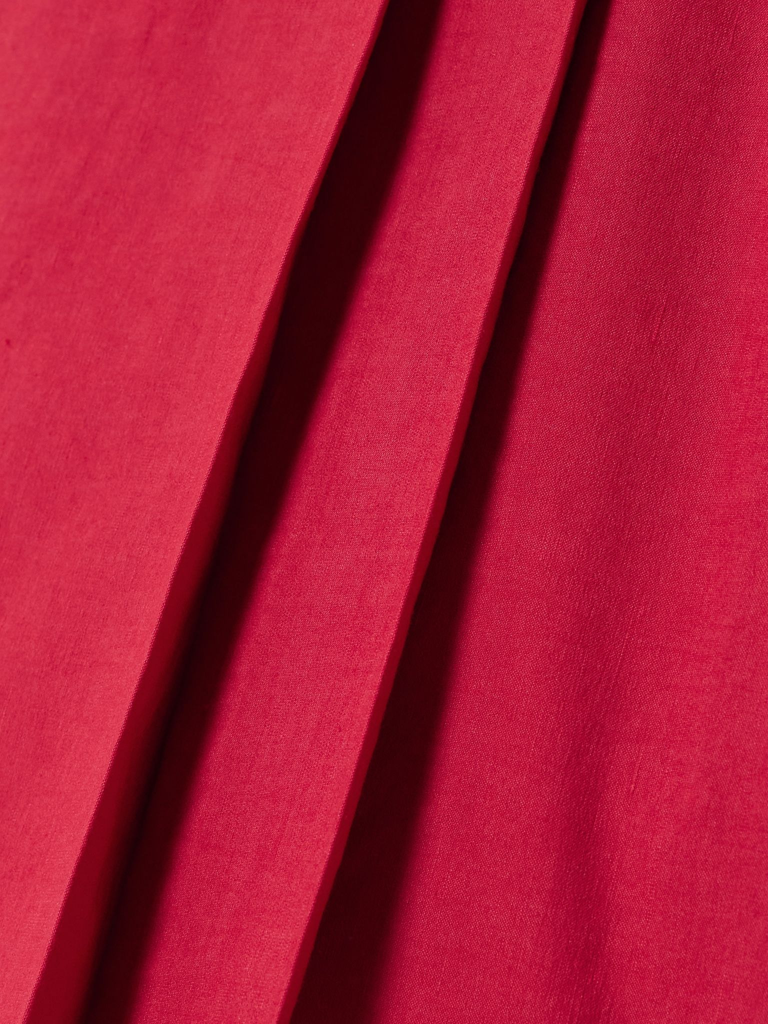 Pleated linen-blend shorts Red - 5