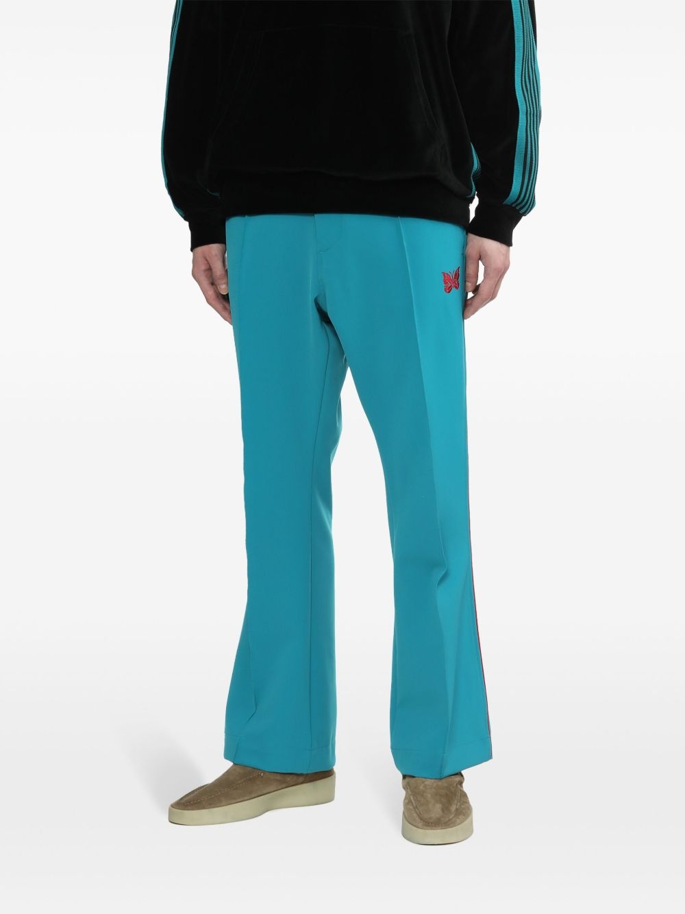 stripe-detail elasticated-waist track pants - 3