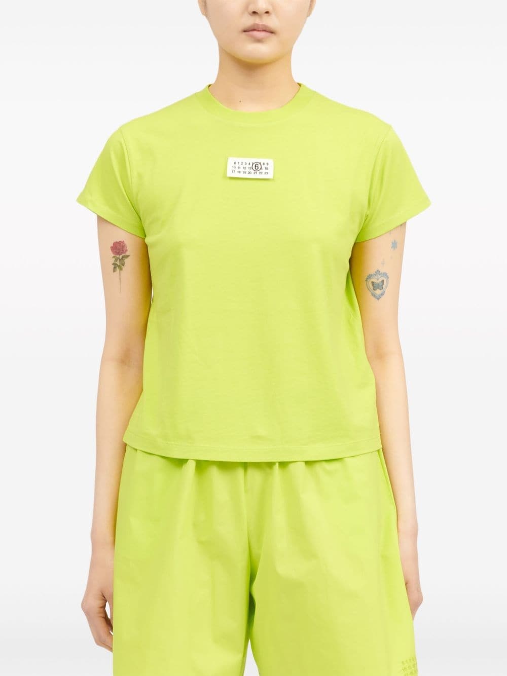 number-motif cotton T-shirt - 2