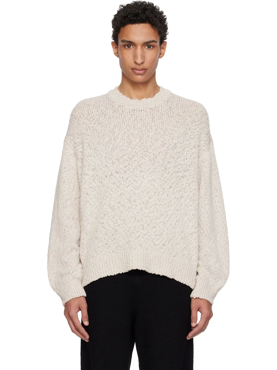 Beige Risotto Knit Sweater - 1