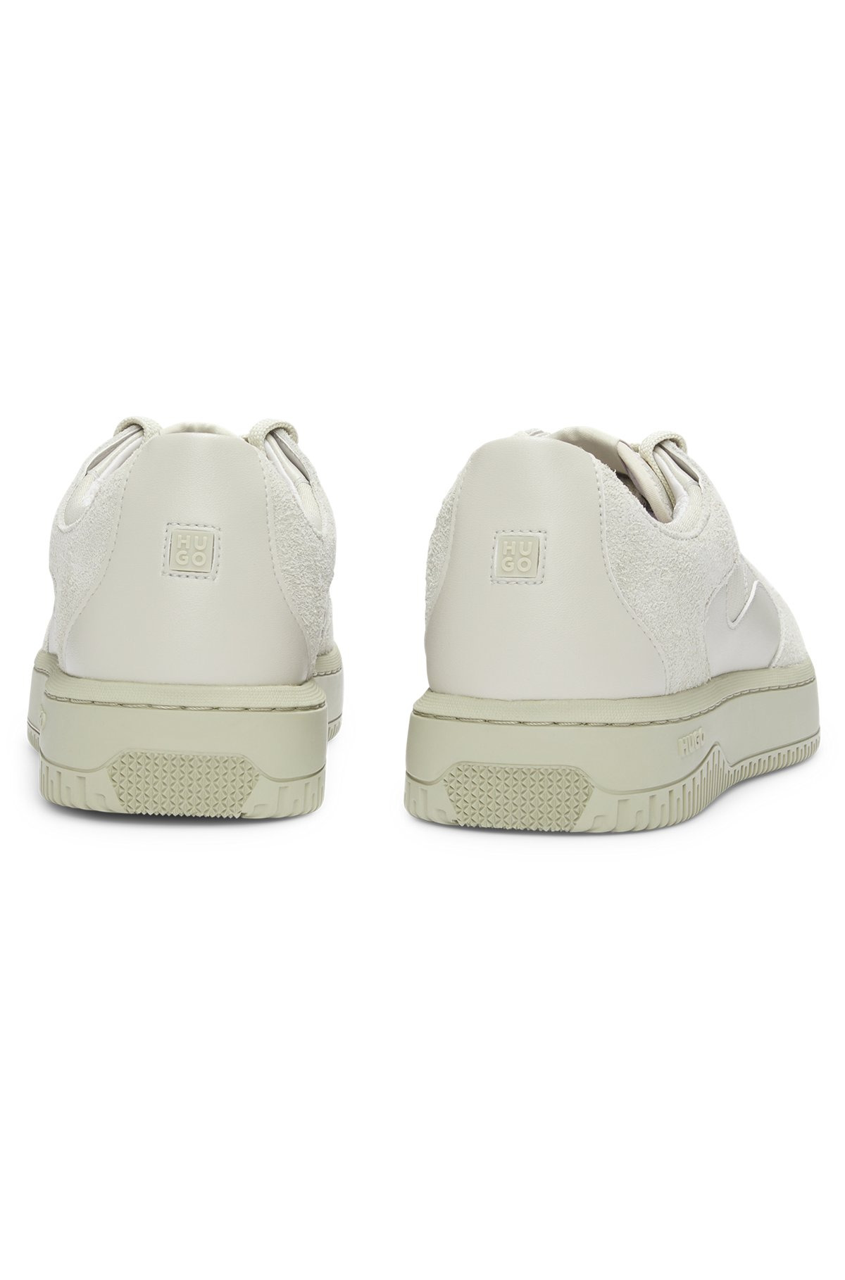 MIXED-MATERIAL TRAINERS WITH SUEDE AND HONEYCOMB RIPSTOP - 5