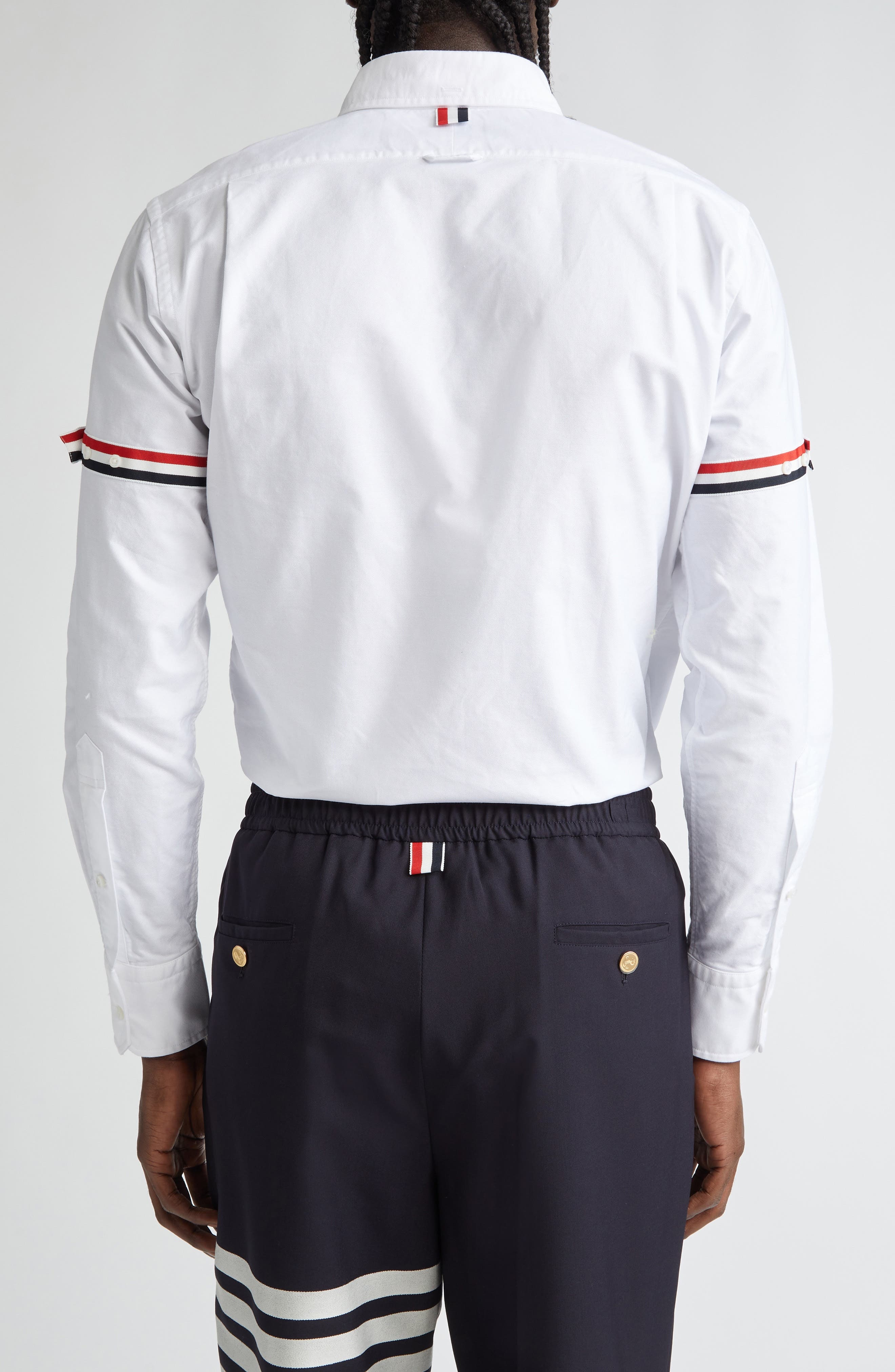 Thom Browne Classic Cotton Poplin Button-Up Shirt in White at Nordstrom - 2