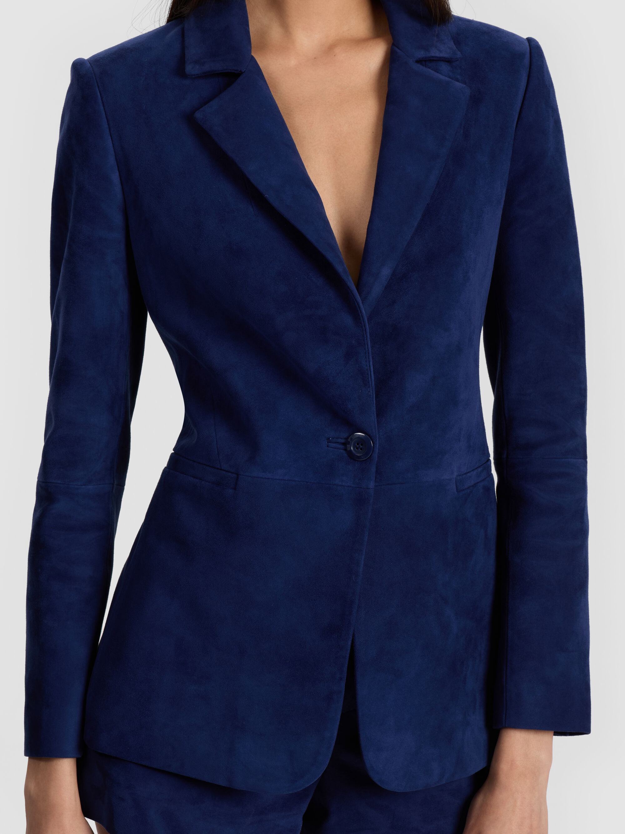 MACEY SUEDE FITTED BLAZER - 5