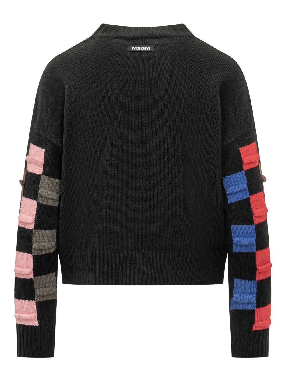 check-pattern sweater - 2