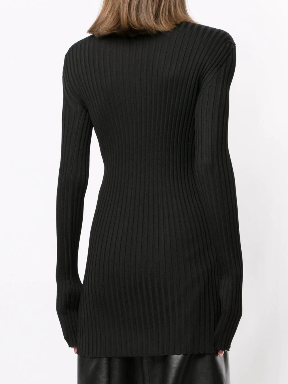 roll-neck ribbed jumper - 4